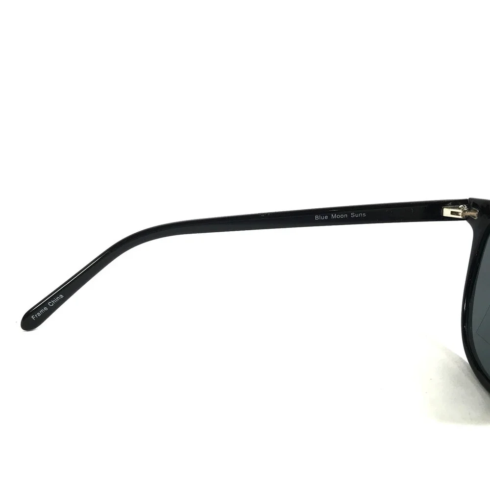 Blue Moon Sunglasses BMS7003 BK Shiny Black Frames w/ Dark Gray Polarized Lenses